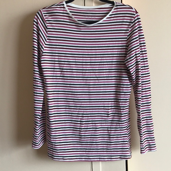 Primark | Tops | A Striped Stretch Crew 
